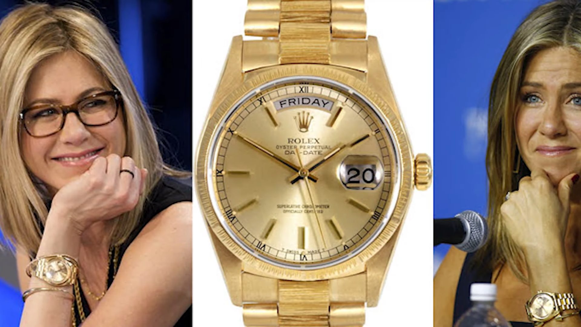 Jennifer Aniston wearing Rolex