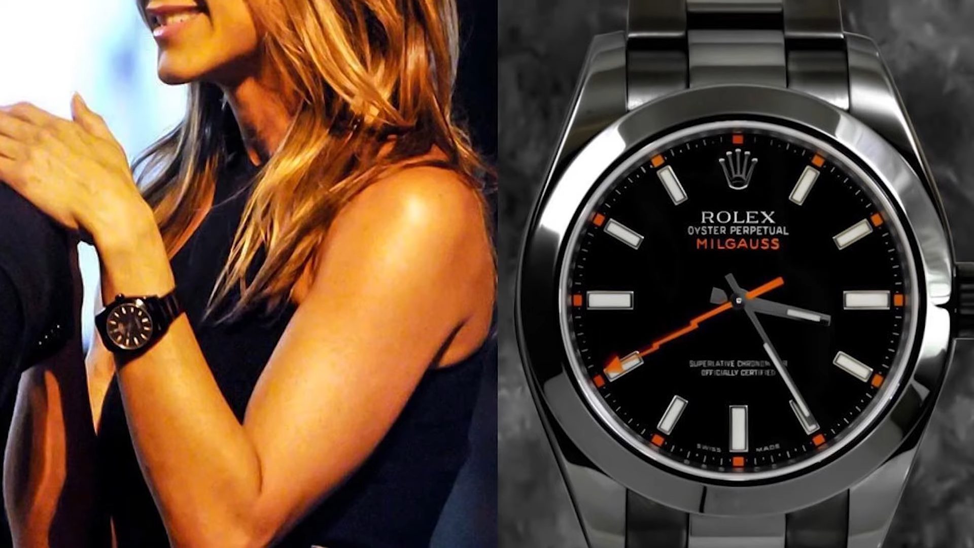 Jennifer Aniston wearing Rolex