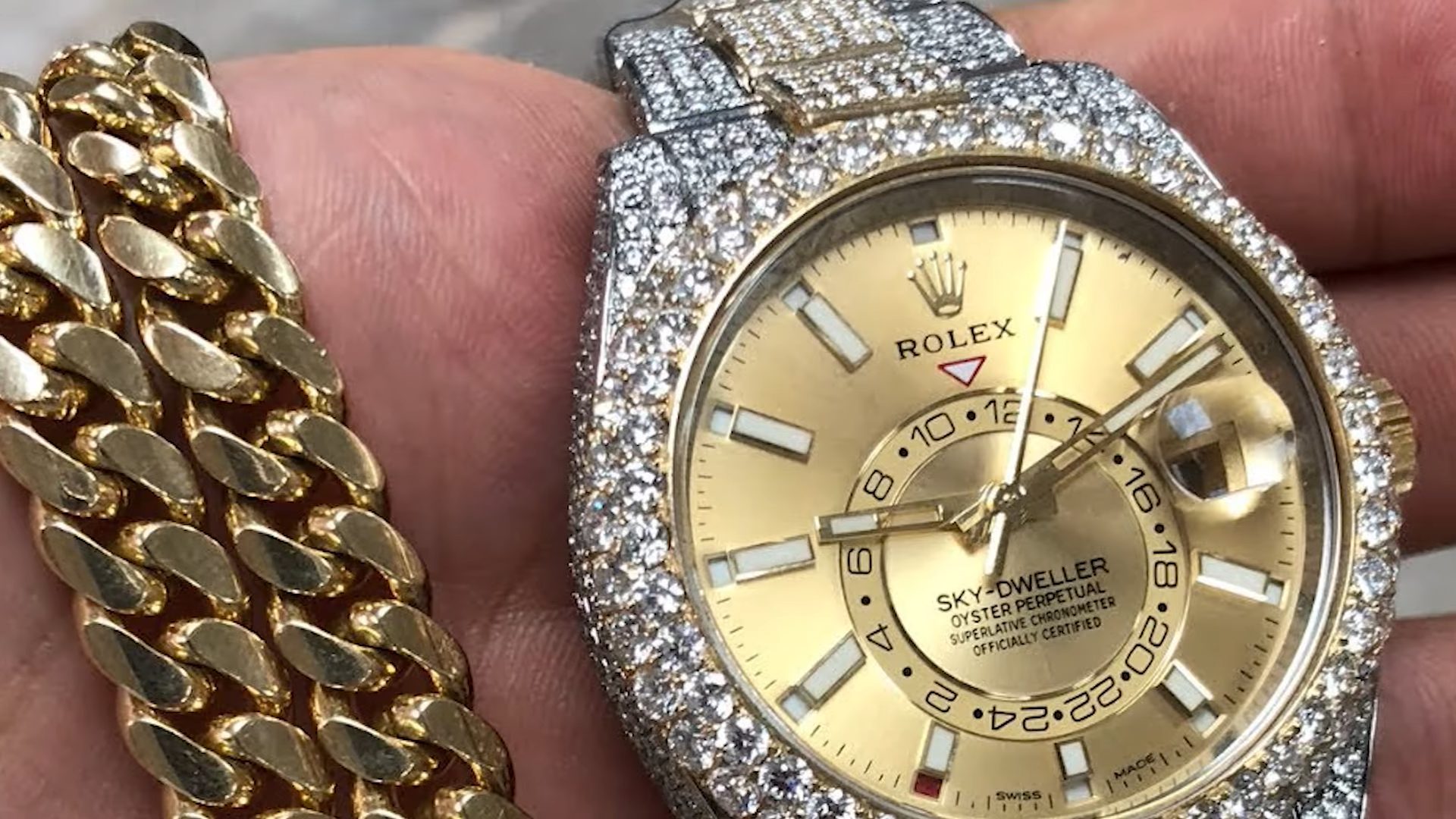 Iced out Rolex