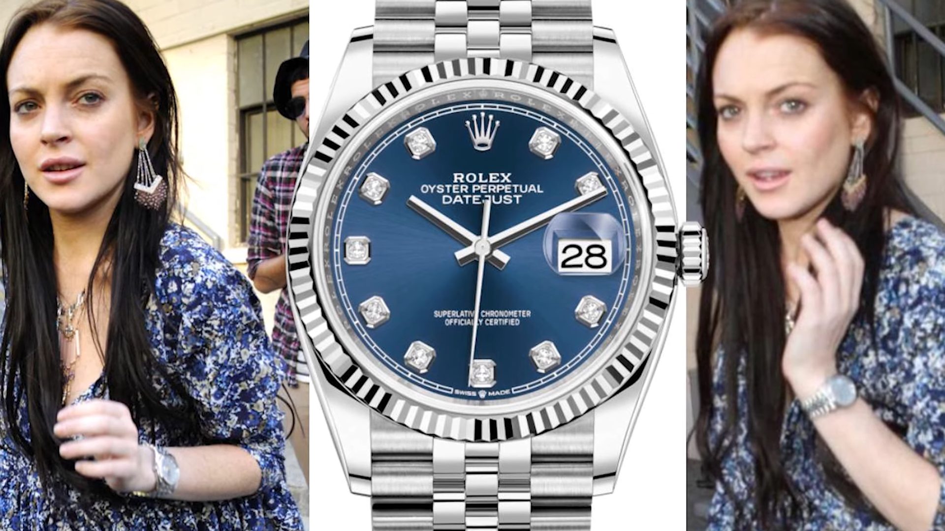 Lindsay Lohan wearing Rolex