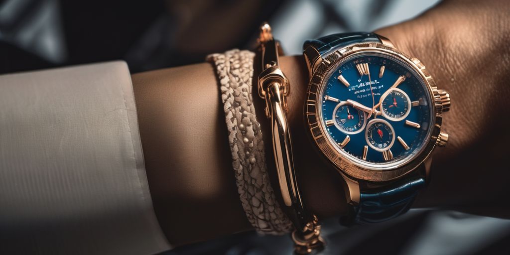 luxury watch close-up on wrist